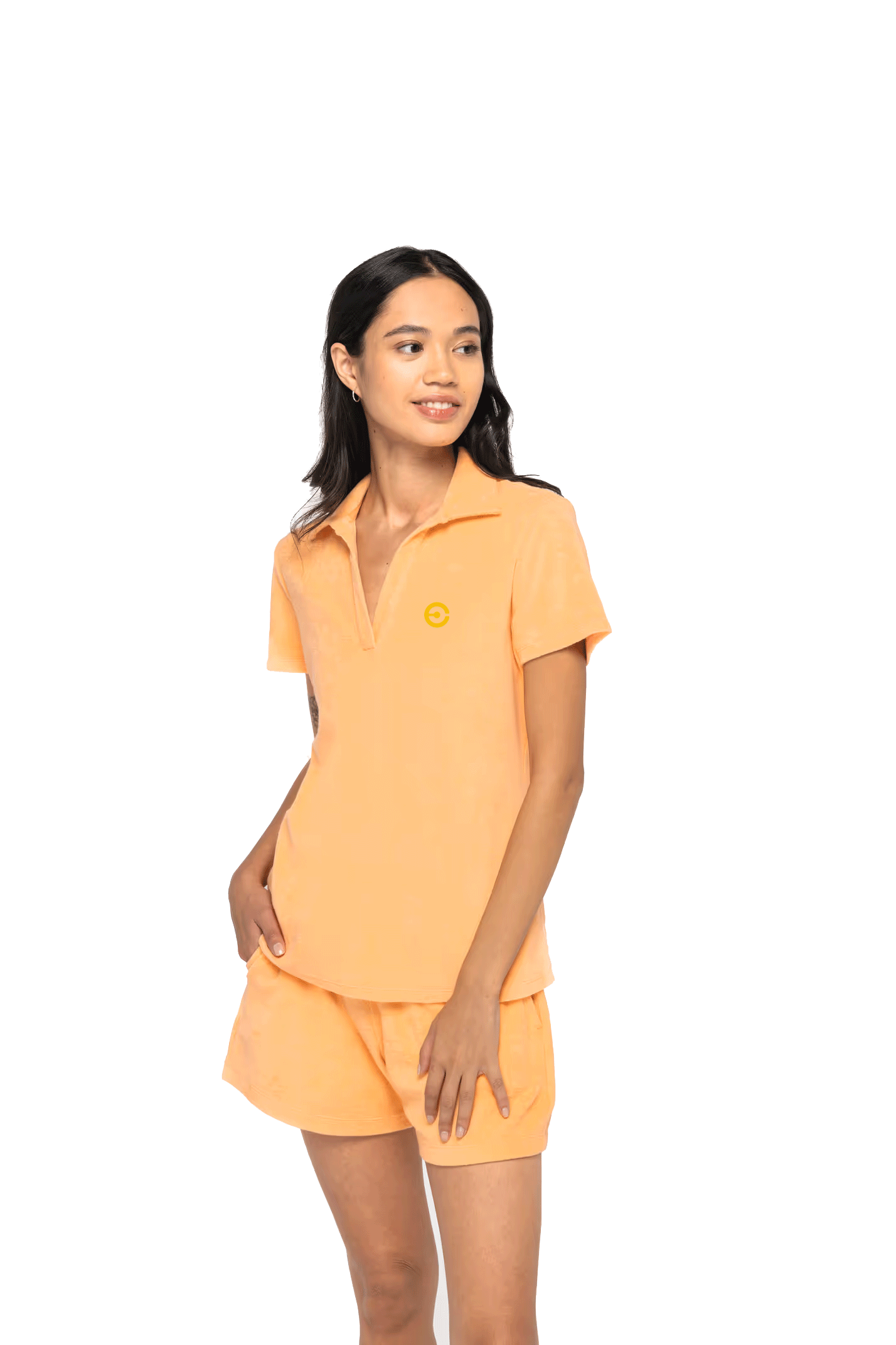 Polo Femme en Tissu Eponge