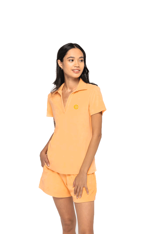 Polo Femme en Tissu Eponge